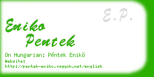 eniko pentek business card