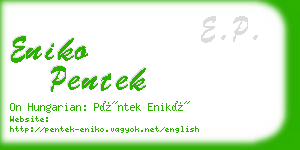 eniko pentek business card